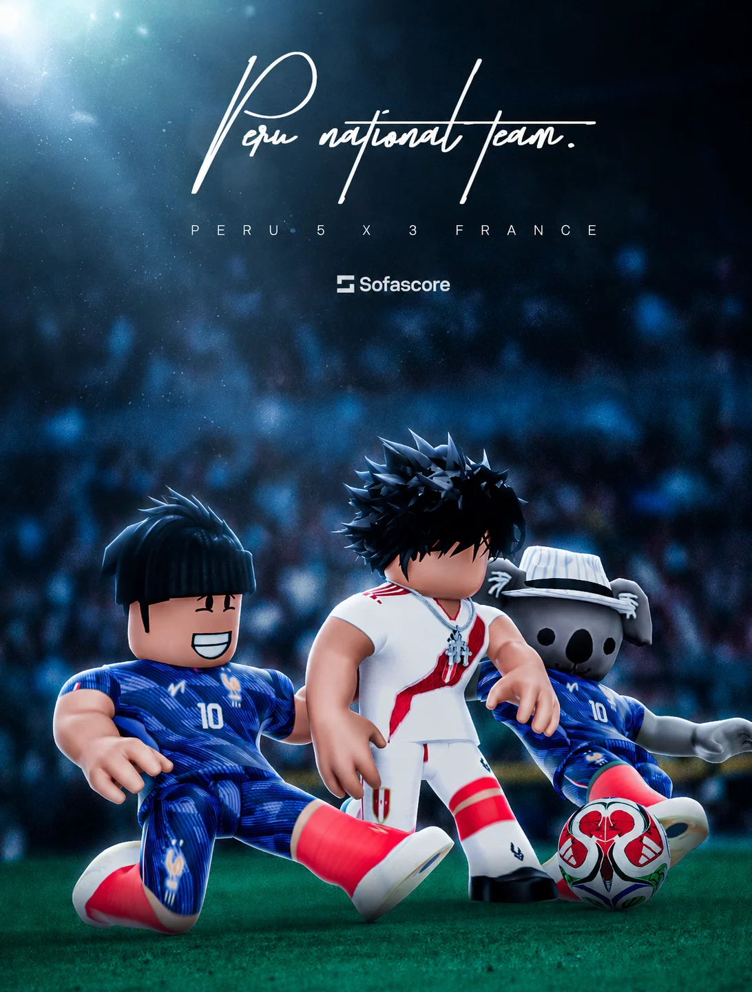 Peru contra França, arte de seleção